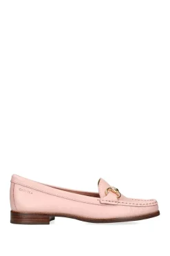 'Click' Leather Flats