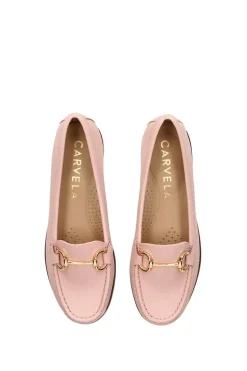 'Click' Leather Flats