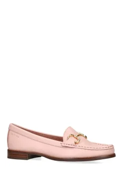 'Click' Leather Flats