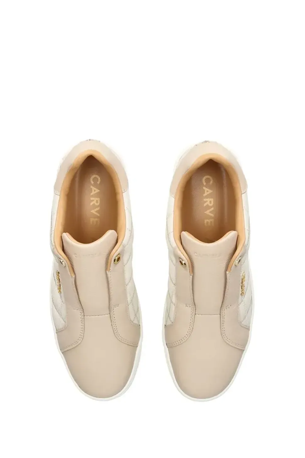'Connected Laceless Quilt' Leather Trainers