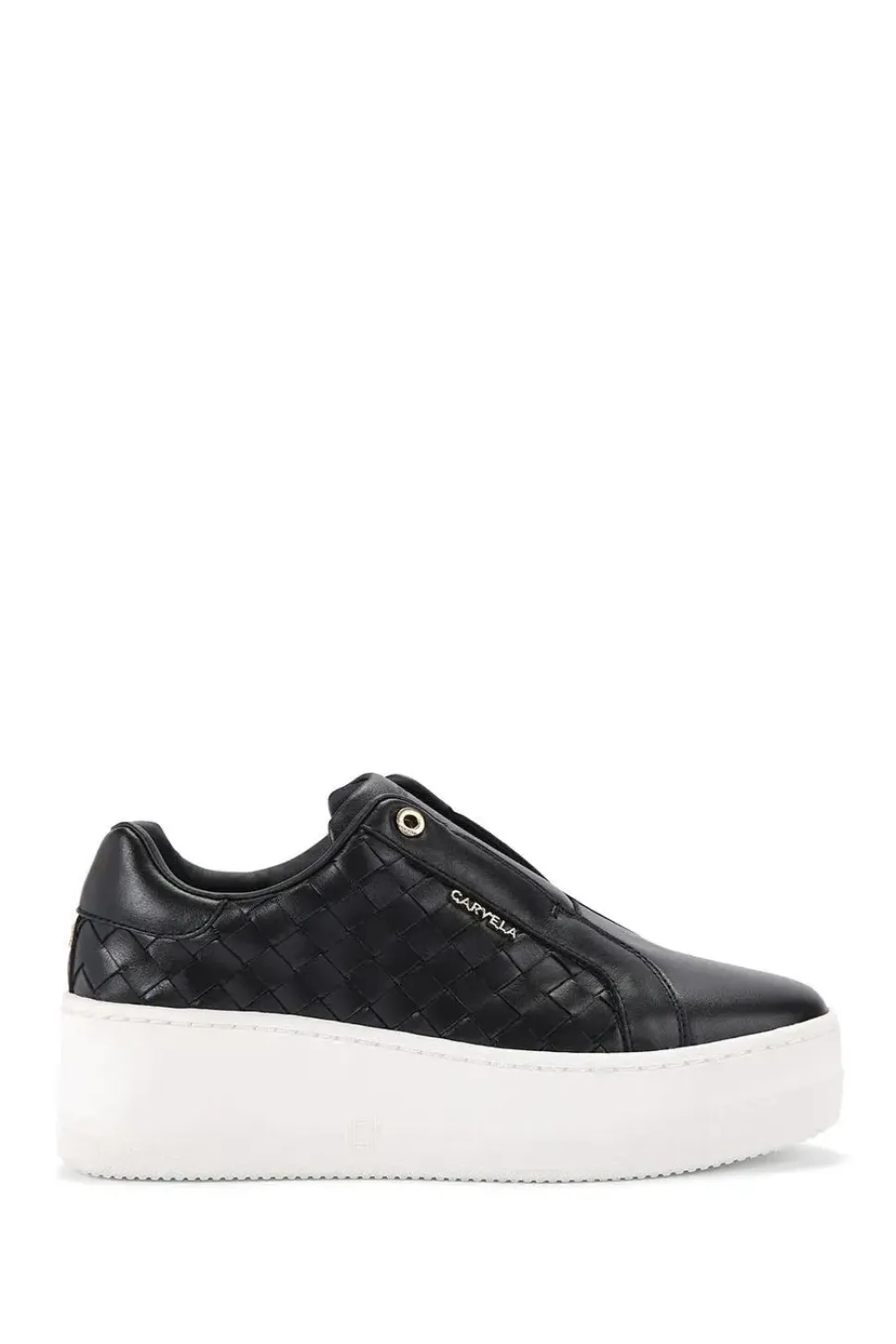 'Connected Laceless Weave' Leather Trainers