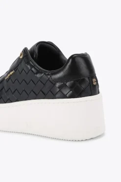 'Connected Laceless Weave' Leather Trainers