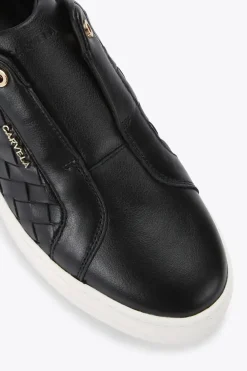 'Connected Laceless Weave' Leather Trainers
