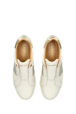 'Connected Tape Jewel' Leather Trainers