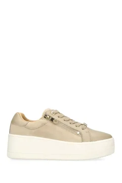'Connected Zip' Leather Suede Trainers