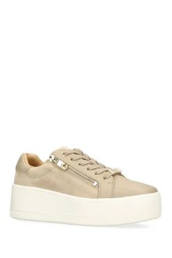 'Connected Zip' Leather Suede Trainers