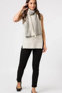 'Contrast' Cashmere & Merino Wool Pashmina