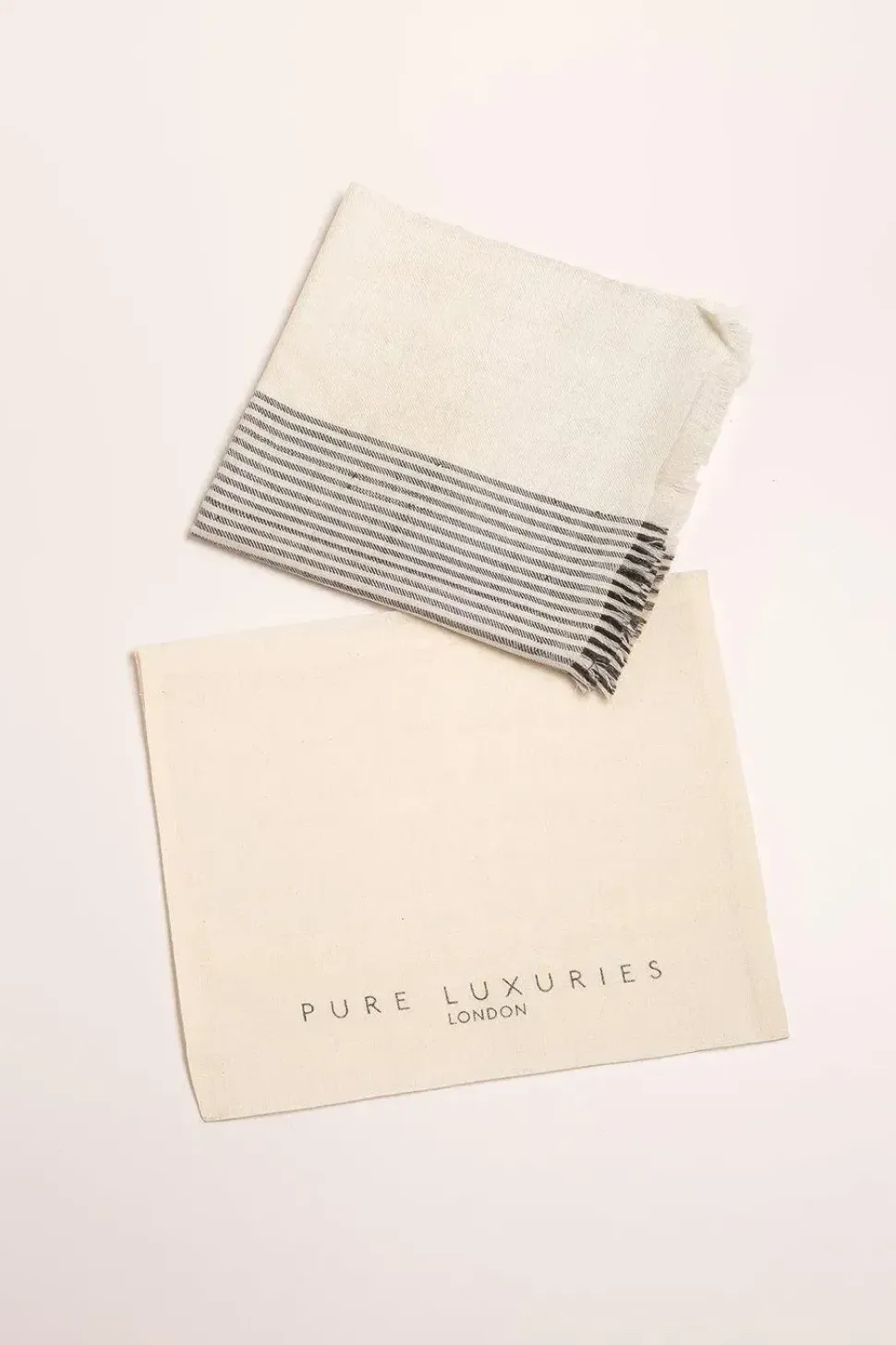 'Contrast' Cashmere & Merino Wool Pashmina