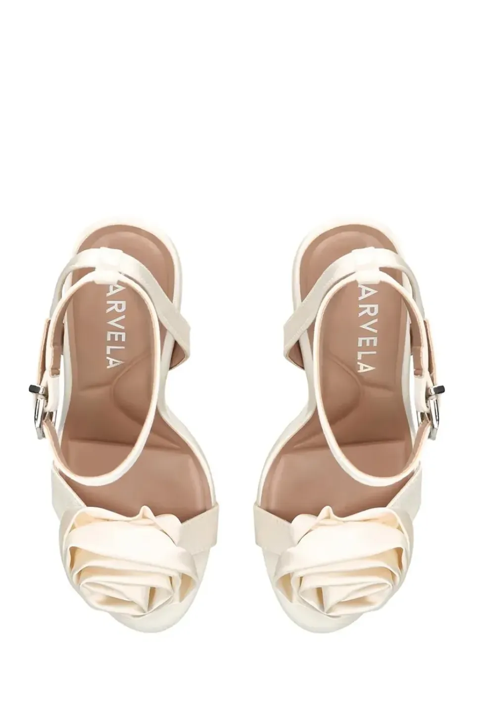 'Corsage Sandal 100' Satin Heels