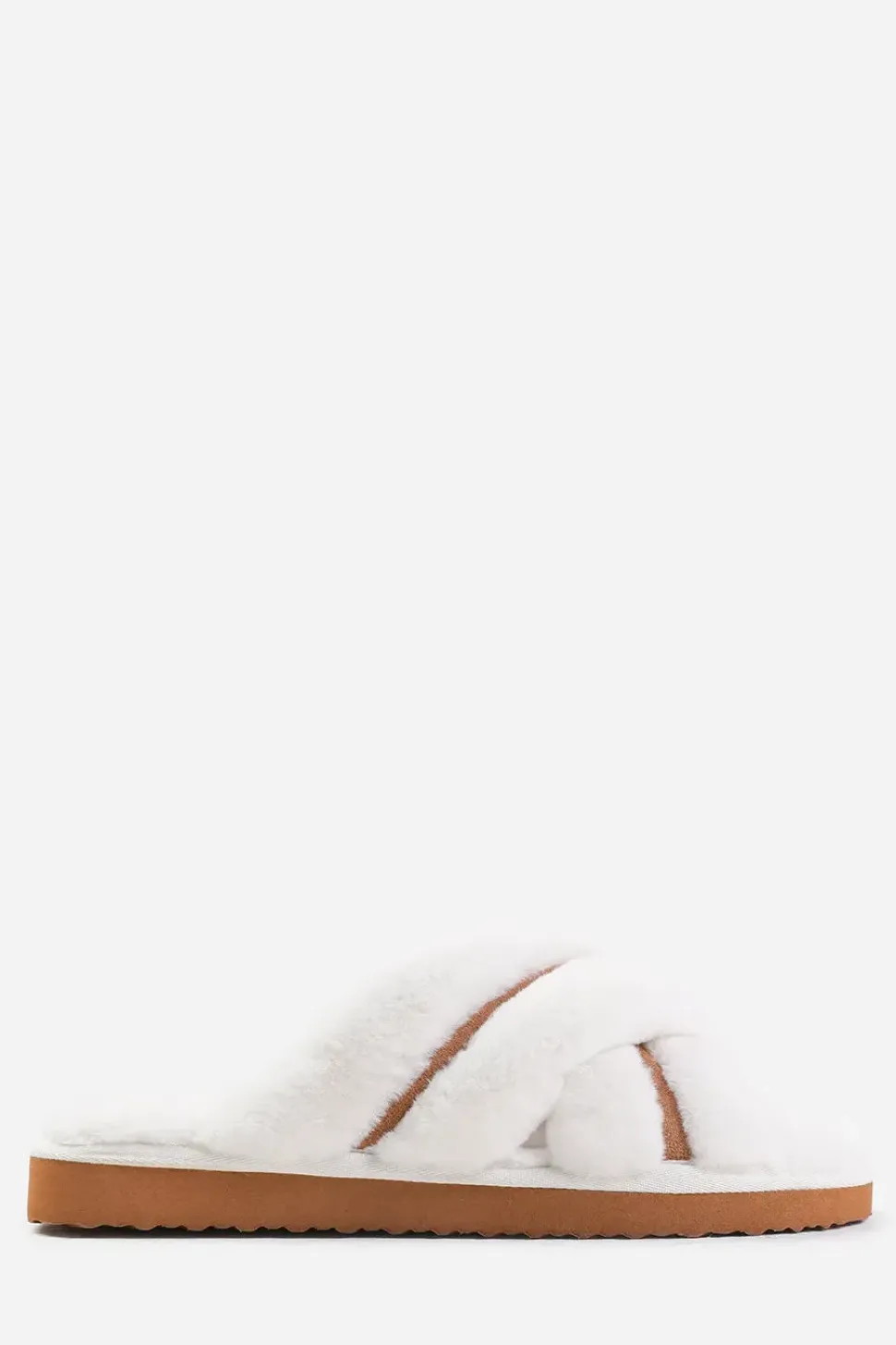 'Cozy' Cross Over Fluffy Slippers