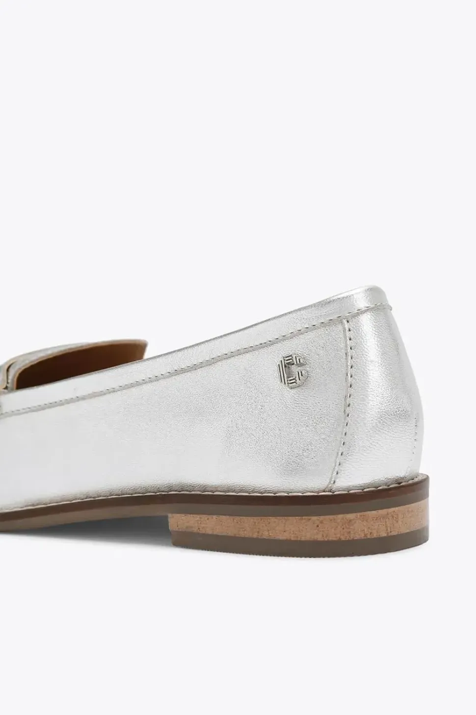 'Crackle' Leather Flats