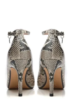 'Cristel' Snake Print Court Shoes