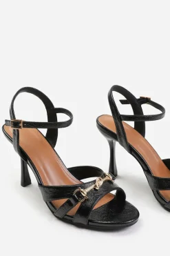 'Delina' Mid Heels With Metal Detailing