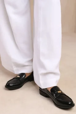 'Denver' Slip On Loafer With Gold Detailing