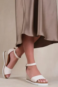 'Dusk' Wedge Shoes With Buckle Ankle Strap