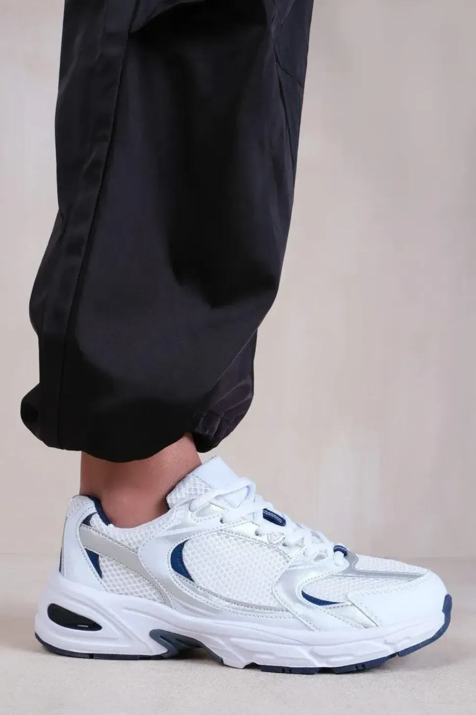 'Echo' Fashion Lace Up Trainers With Mesh Detail