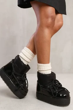 'Eden' Puffer Quilted Ankle Boot With Chunky Soles