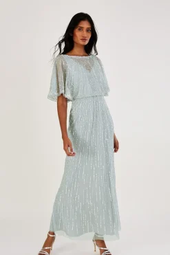 'Elizabeth' Embellished Maxi Dress