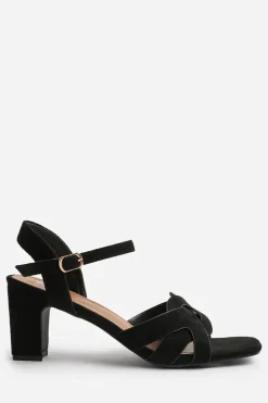 'Elspeth' Wide Fit Low Block Heel With Braided Detail
