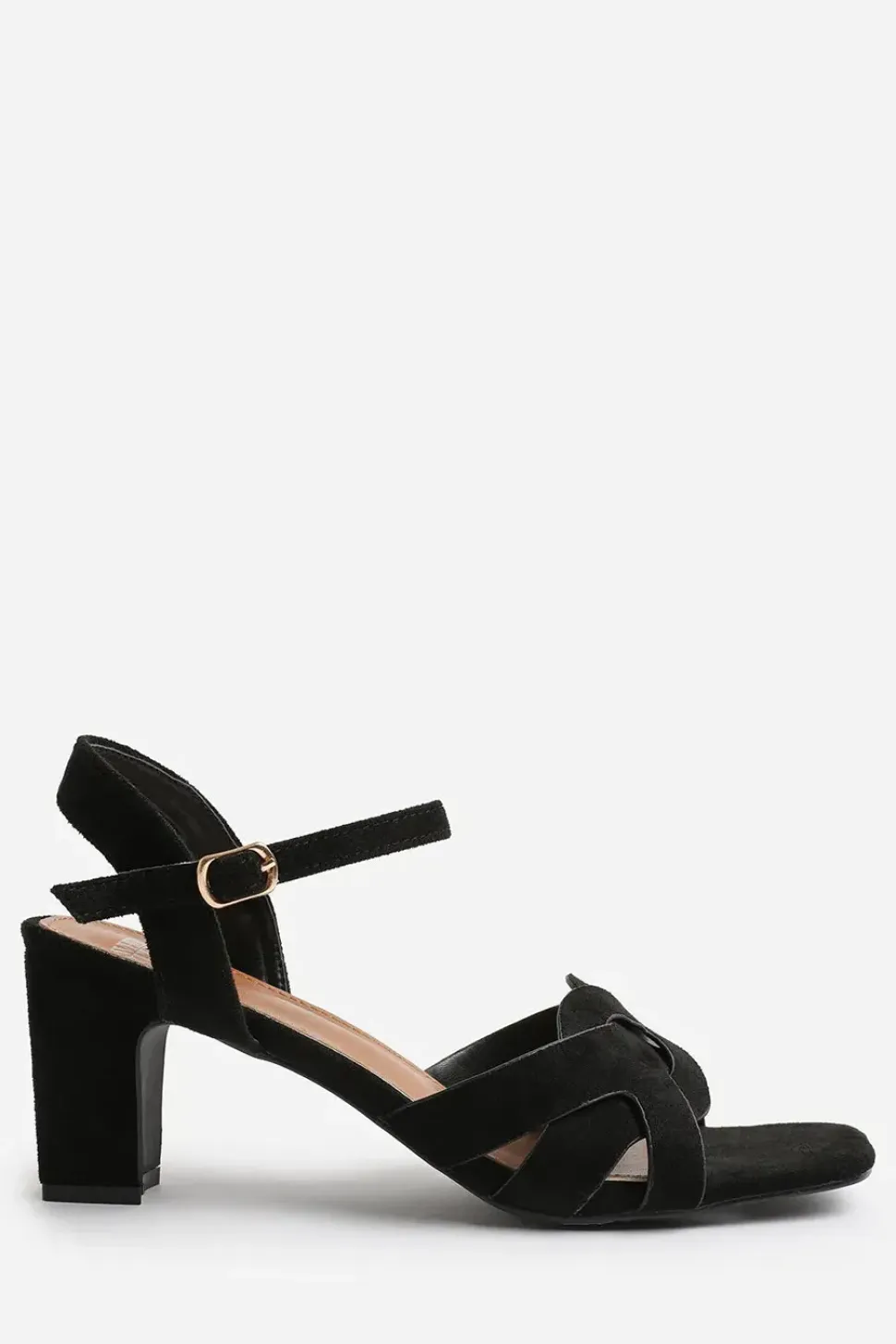 'Elspeth' Wide Fit Low Block Heel With Braided Detail