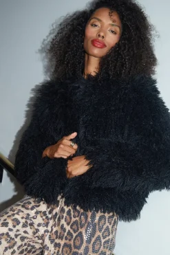 'Ernie' Mongolian Faux Fur Vintage Style Coat