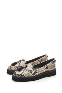 'Evelyn' Snake Print Brogues