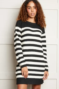 'Evie' Knitted Striped Dress