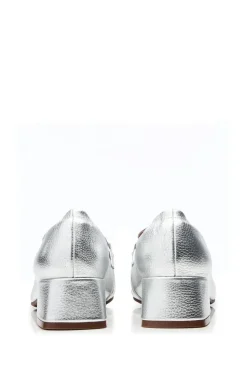 'Fenet' Metallic Leather Trainers
