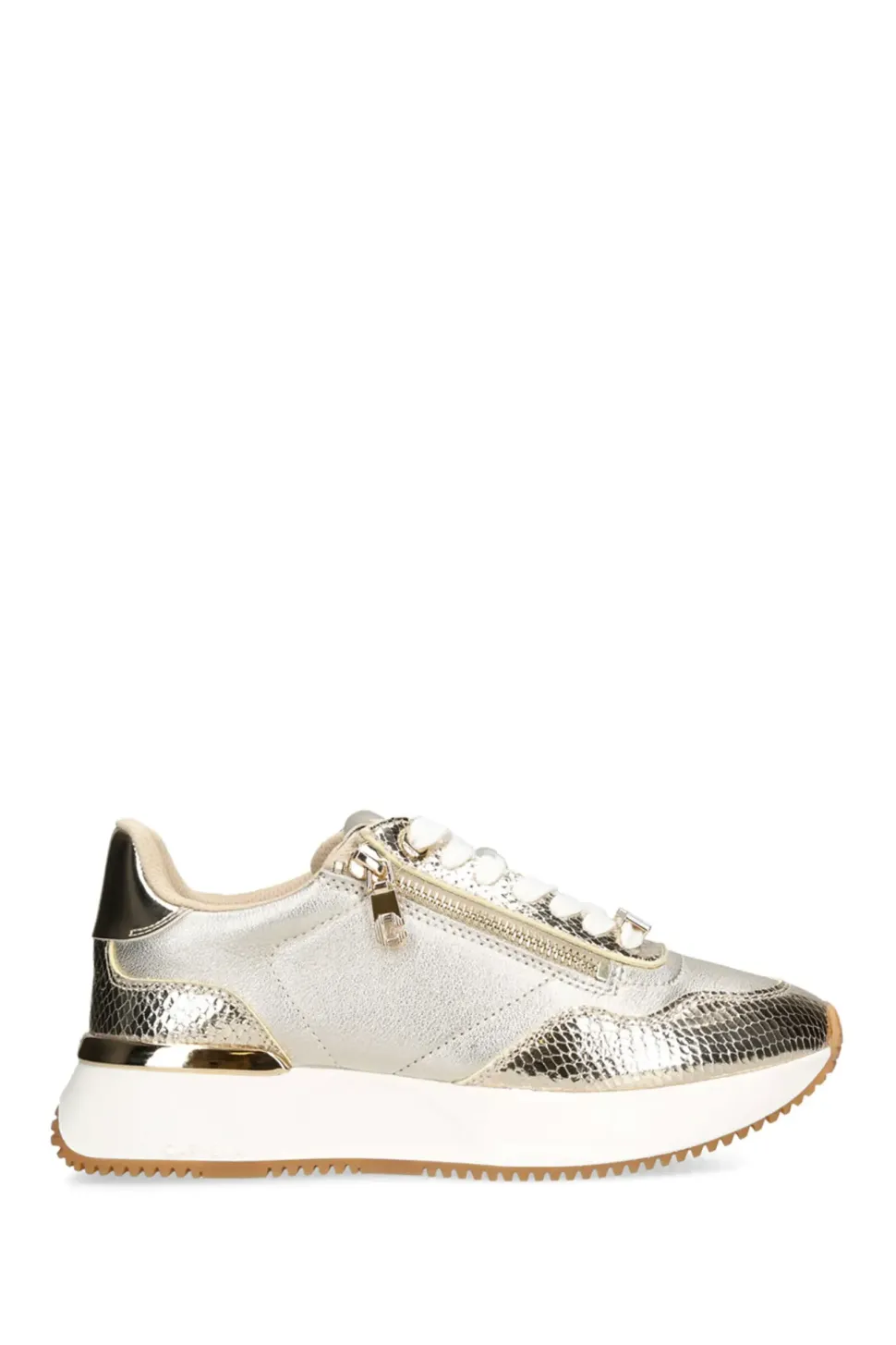 'Flare Zip' Leather Trainers