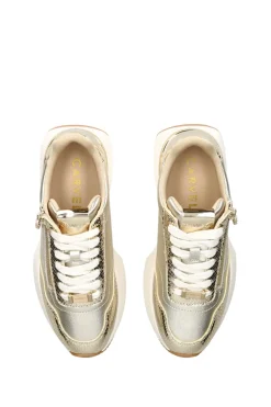 'Flare Zip' Leather Trainers