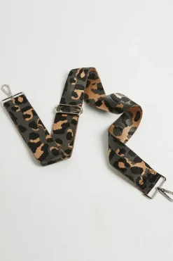 'Florence' Crossbody Bag with Dark Leopard Print Strap
