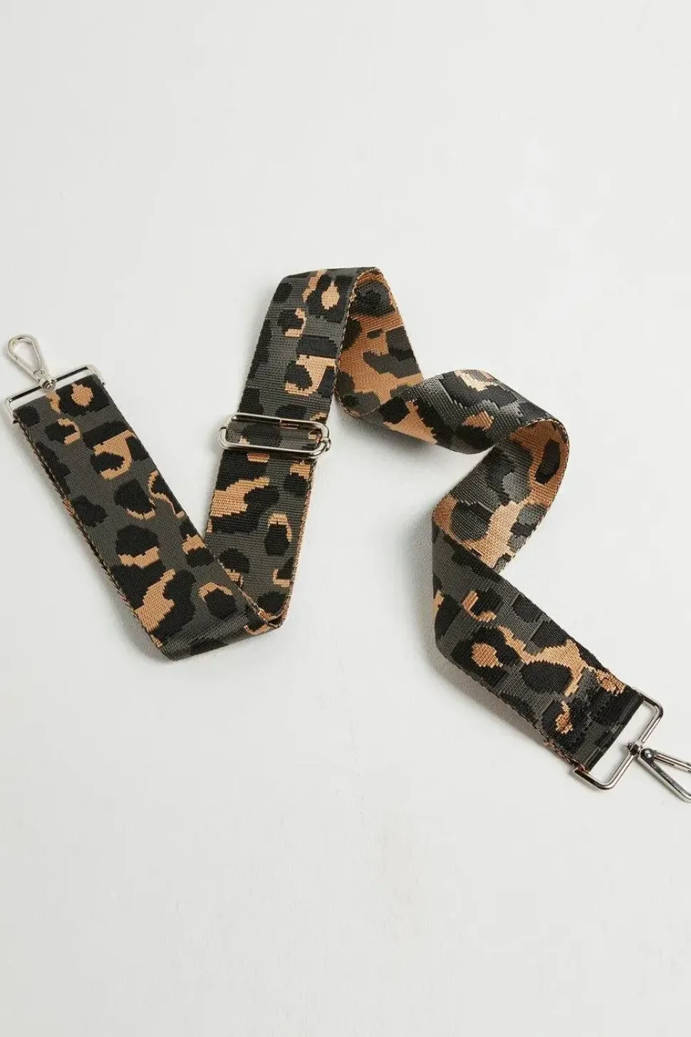 'Florence' Crossbody Bag with Dark Leopard Print Strap