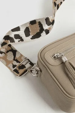 'Florence' Crossbody Bag with Leopard Print Strap