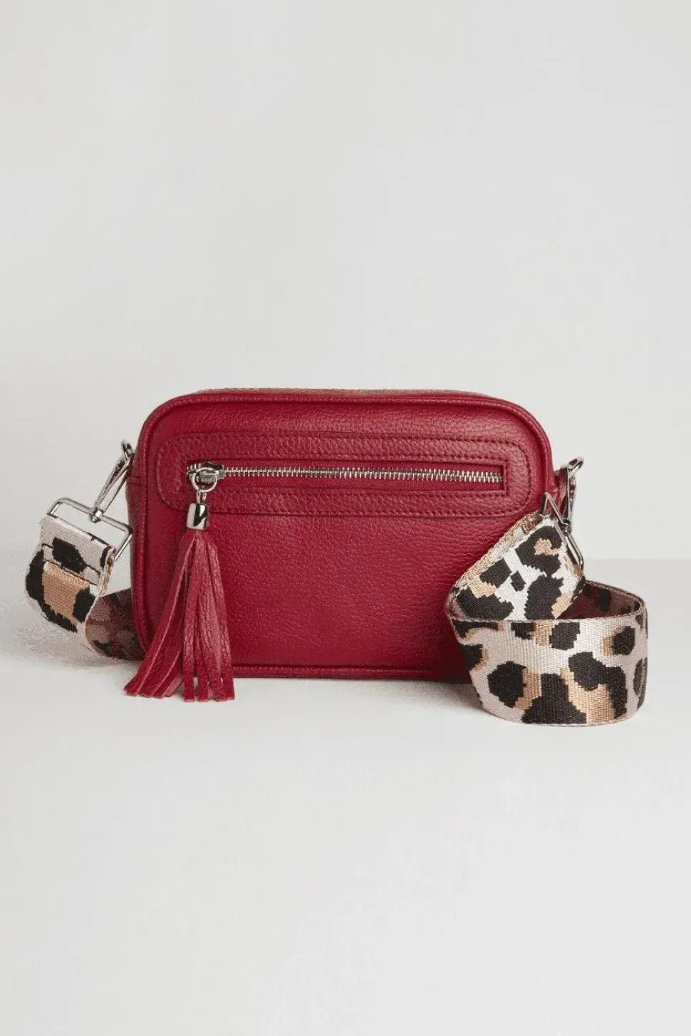'Florence' Crossbody Bag with Leopard Strap