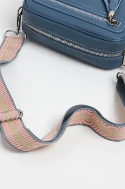 'Florence' Crossbody Bag with Pastel Stripe Strap