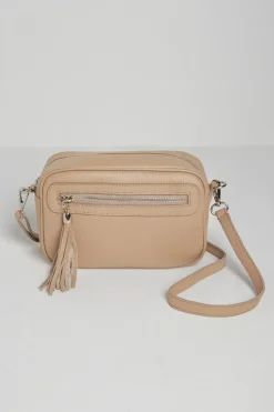'Florence' Crossbody Bag with Pastel Stripe Strap