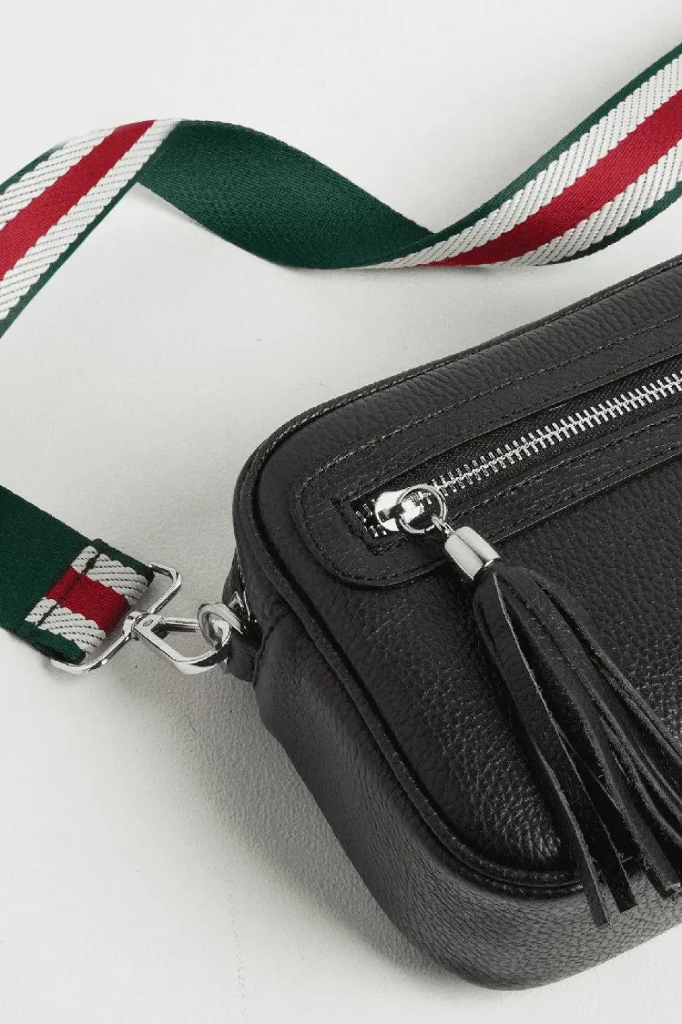 'Florence' Crossbody Bag with Stripe Strap