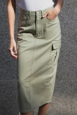 'Foxtrot' Maxi Cargo Skirt