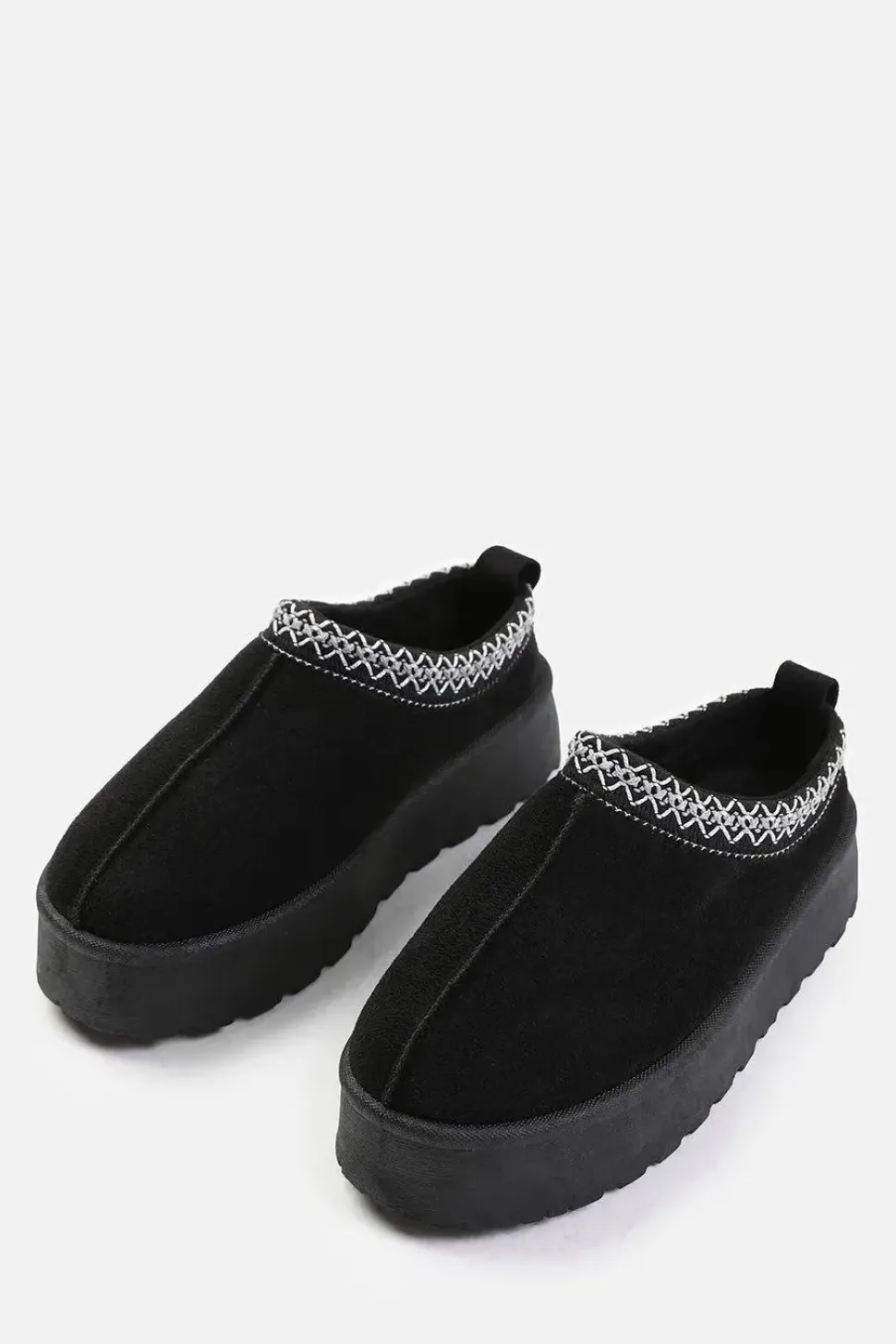 'Freeze' Flatform Embroidered Low Ankle Slipper Boots
