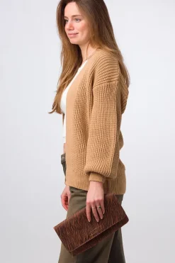'Golders' Leather Clutch Bag