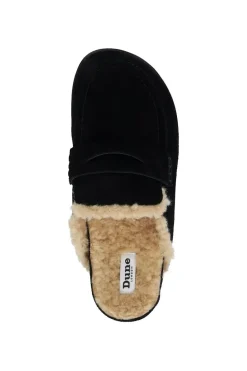 'Goldy' Suede Mules