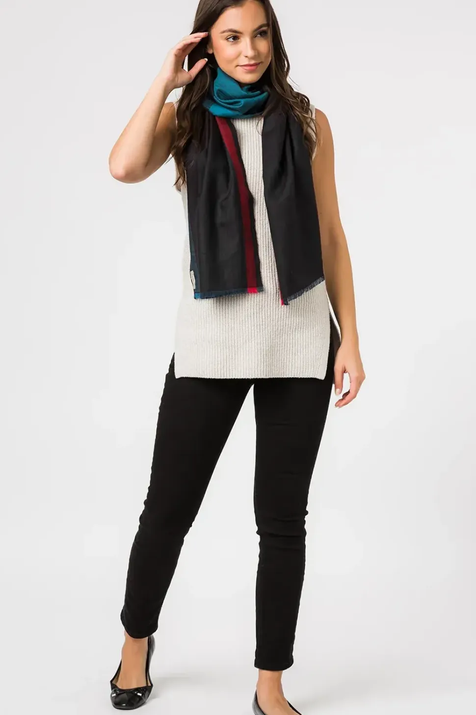 'Gradient' Cashmere & Merino Wool Pashmina