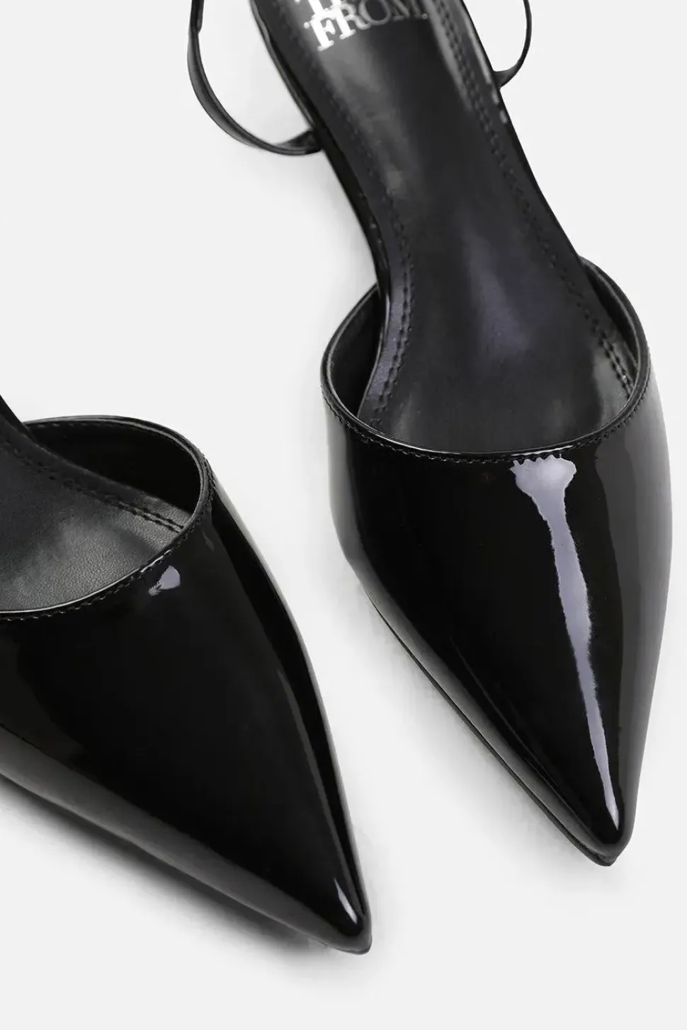 'Greece' Wide Fit Low Kitten Heels Pointed Toe Ankle Strap