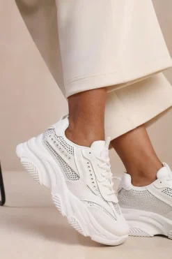 'Groove' Chunky Sole Diamante Detail Trainer