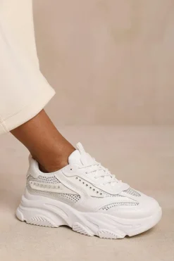 'Groove' Chunky Sole Diamante Detail Trainer