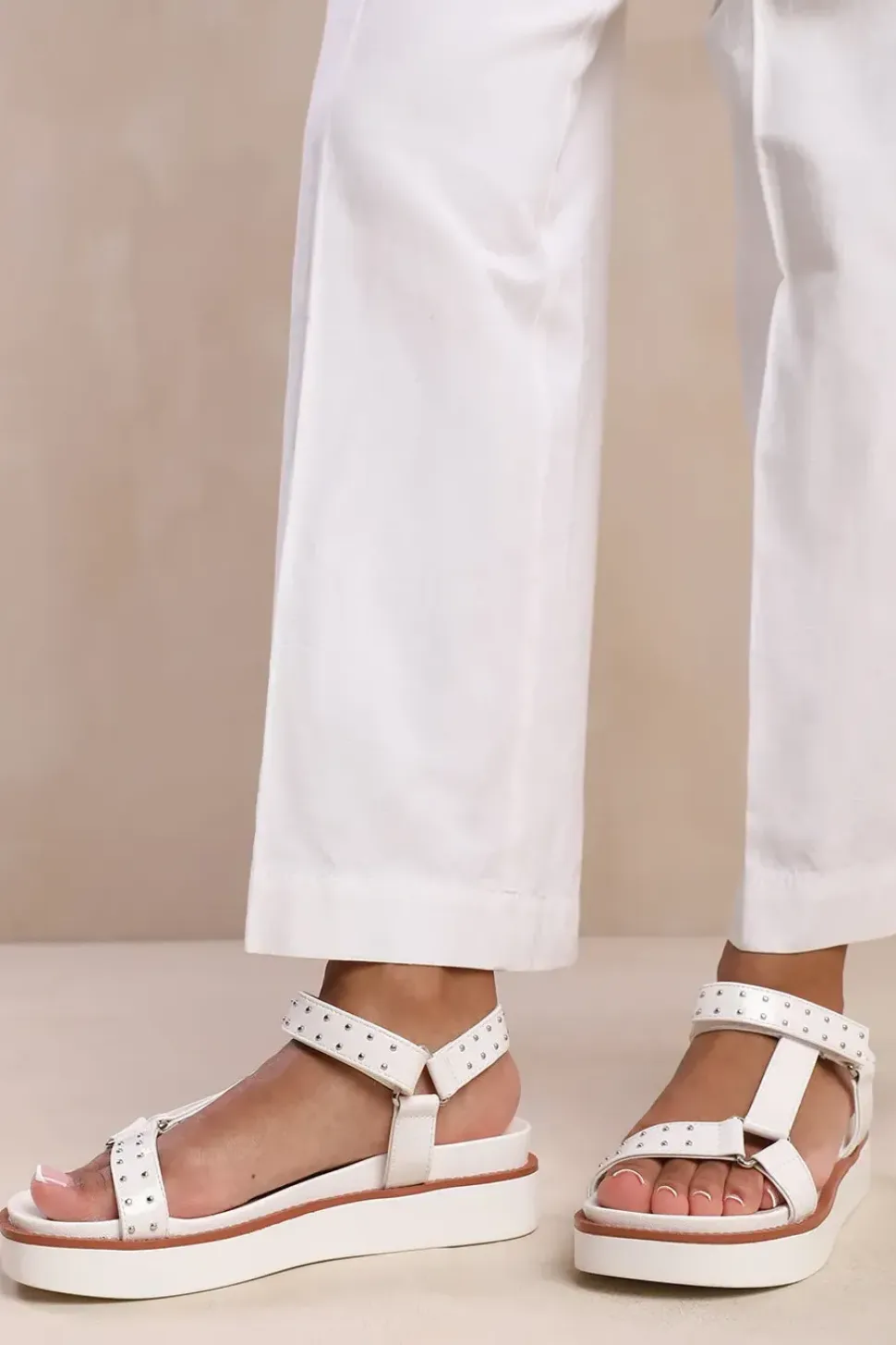 'Hawaii' Multi Strap Sandal With Stud Detail