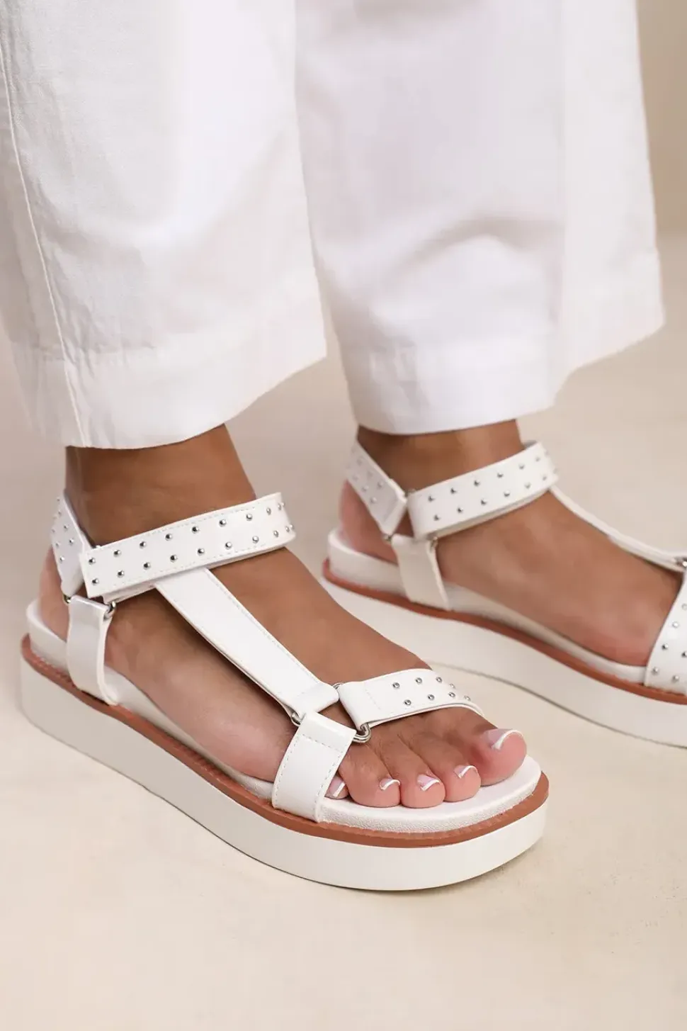 'Hawaii' Multi Strap Sandal With Stud Detail