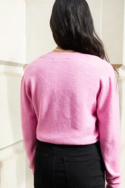 'Hepburn' Wrap Front Knitted Jumper