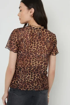 'Hibiscus' Short Sleeve Sheer Mesh T-Shirt