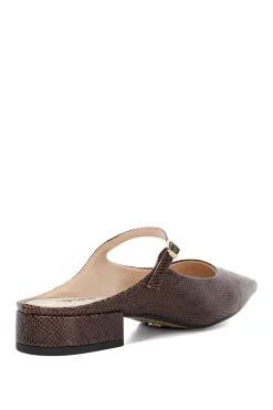 'Hints' Leather Mules